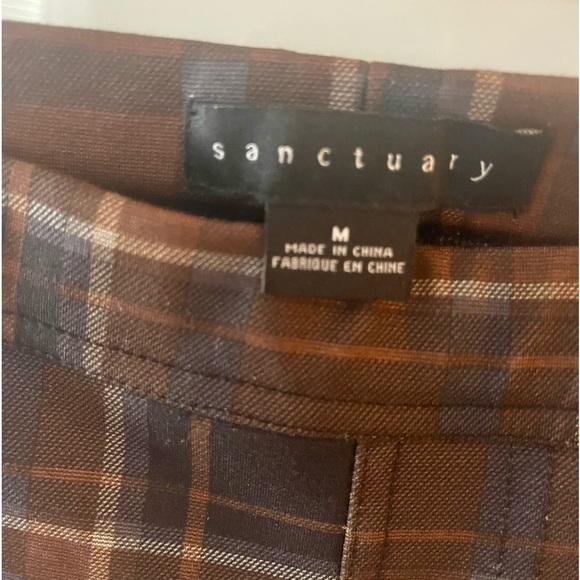 ANTHROPOLOGIE Sanctuary Plaid Runway Leggings - Brown Pattern - M - Picture 8 of 12